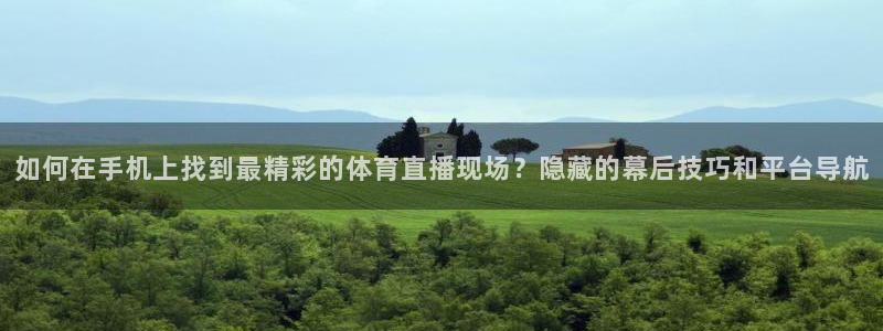 如何在手机上找到最精彩的体育直播现场？隐藏的幕后技巧和平台导航