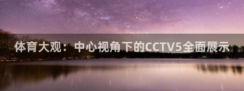体育大观：中心视角下的CCTV5全面展示